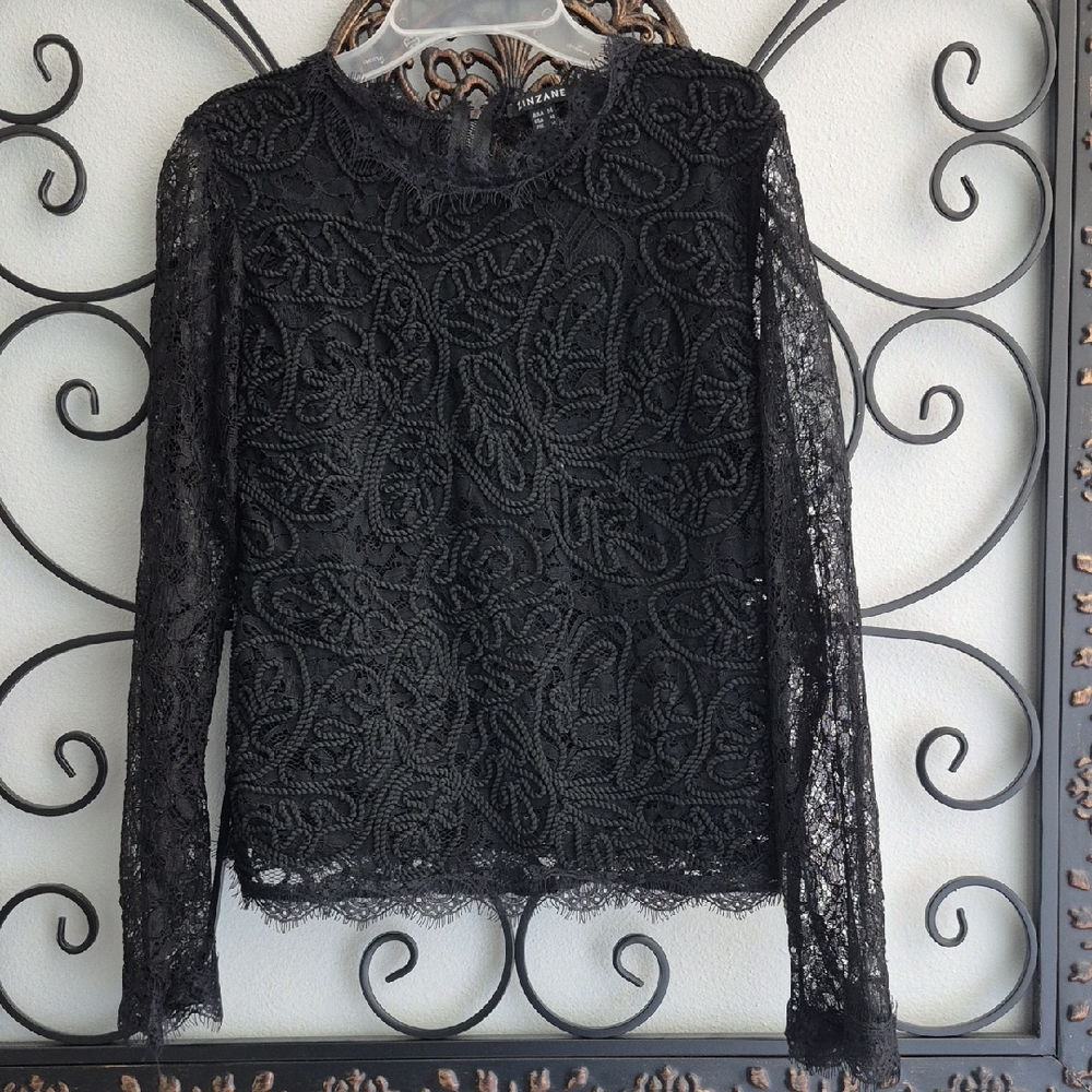 Elegant Black Lace Top